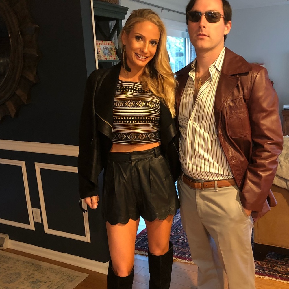 Eight Sixty Embroidered Crop Top, Medium